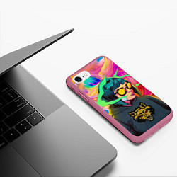Чехол iPhone 7/8 матовый Девушка На Стиле, цвет: 3D-малиновый — фото 2