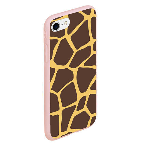 Чехол iPhone 7/8 матовый Окрас жирафа / 3D-Светло-розовый – фото 2