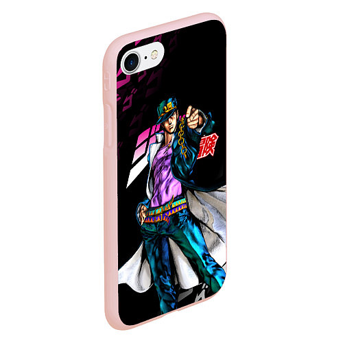 Чехол iPhone 7/8 матовый JOJOS BIZARRE ADVENTURE / 3D-Светло-розовый – фото 2