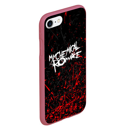 Чехол iPhone 7/8 матовый My Chemical Romance / 3D-Малиновый – фото 2