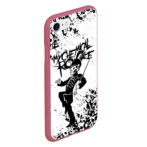 Чехол iPhone 7/8 матовый My Chemical Romance / 3D-Малиновый – фото 2