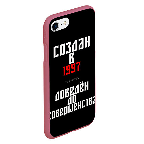 Чехол iPhone 7/8 матовый Создан в 1997 / 3D-Малиновый – фото 2