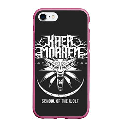 Чехол iPhone 7/8 матовый The Witcher 3: Wild Hunt, цвет: 3D-малиновый