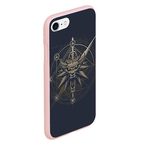 Чехол iPhone 7/8 матовый Ведьмак 3: Дикая Охота / 3D-Светло-розовый – фото 2