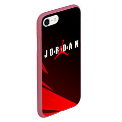 Чехол iPhone 7/8 матовый MICHAEL JORDAN, цвет: 3D-малиновый — фото 2