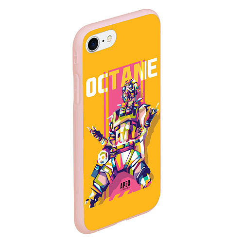 Чехол iPhone 7/8 матовый Apex Legends Octane / 3D-Светло-розовый – фото 2