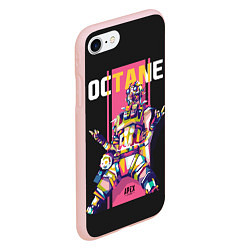 Чехол iPhone 7/8 матовый Apex Legends Octane, цвет: 3D-светло-розовый — фото 2