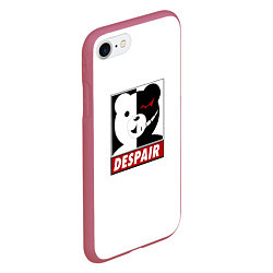 Чехол iPhone 7/8 матовый Monokuma, цвет: 3D-малиновый — фото 2