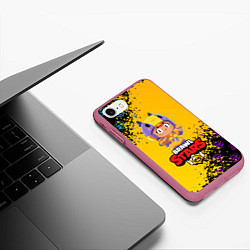 Чехол iPhone 7/8 матовый BRAWL STARS SHIBA NITA, цвет: 3D-малиновый — фото 2
