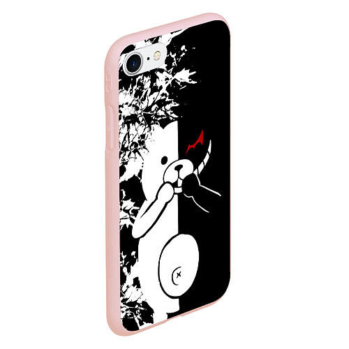 Чехол iPhone 7/8 матовый Monokuma / 3D-Светло-розовый – фото 2