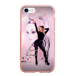 Чехол iPhone 7/8 матовый Ariana Grande, цвет: 3D-светло-розовый