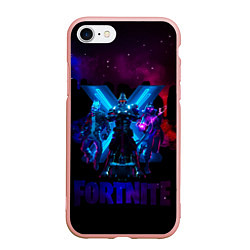 Чехол iPhone 7/8 матовый FORTNITE, цвет: 3D-светло-розовый