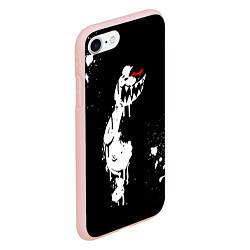 Чехол iPhone 7/8 матовый Monokuma paint, цвет: 3D-светло-розовый — фото 2