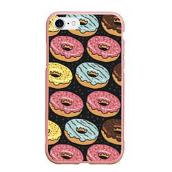 Чехол iPhone 7/8 матовый Сладкоежка, цвет: 3D-светло-розовый