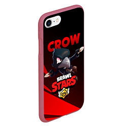 Чехол iPhone 7/8 матовый BRAWL STARS CROW, цвет: 3D-малиновый — фото 2