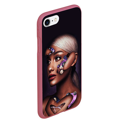 Чехол iPhone 7/8 матовый Ariana Grande Ариана Гранде / 3D-Малиновый – фото 2