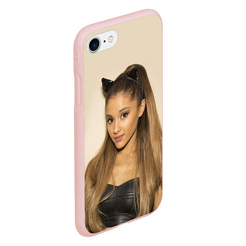 Чехол iPhone 7/8 матовый Ariana Grande Ариана Гранде / 3D-Светло-розовый – фото 2