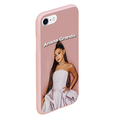 Чехол iPhone 7/8 матовый Ariana Grande Ариана Гранде / 3D-Светло-розовый – фото 2