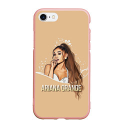 Чехол iPhone 7/8 матовый Ariana Grande Ариана Гранде, цвет: 3D-светло-розовый