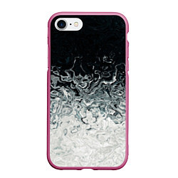 Чехол iPhone 7/8 матовый Вода абстракция, цвет: 3D-малиновый