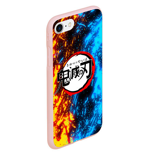 Чехол iPhone 7/8 матовый KIMETSU NO YAIBA / 3D-Светло-розовый – фото 2