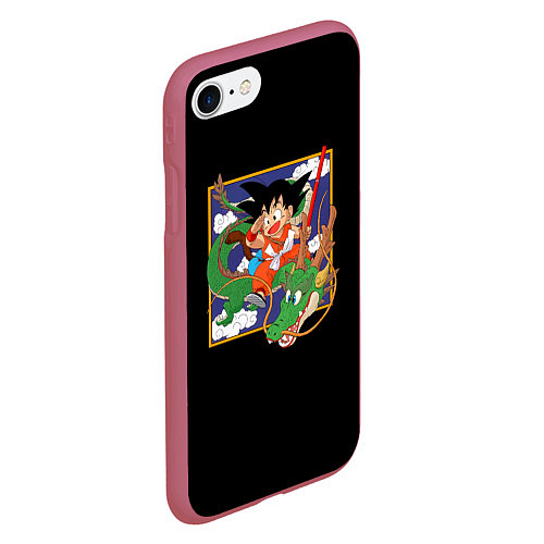 Чехол iPhone 7/8 матовый Dragon Ball / 3D-Малиновый – фото 2