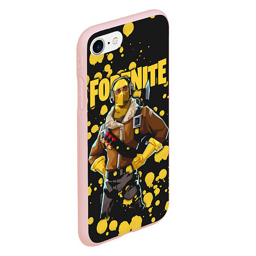 Чехол iPhone 7/8 матовый Fortnite / 3D-Светло-розовый – фото 2