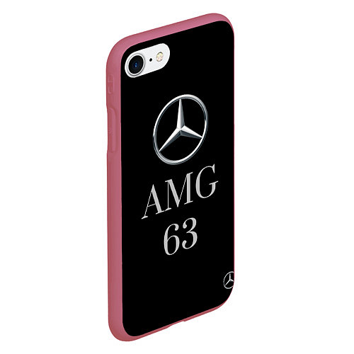 Чехол iPhone 7/8 матовый Mersedes AMG 63 / 3D-Малиновый – фото 2