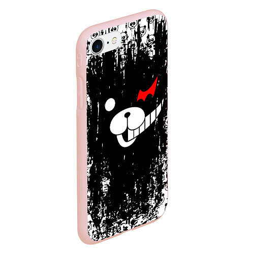 Чехол iPhone 7/8 матовый MONOKUMA / 3D-Светло-розовый – фото 2