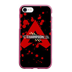 Чехол iPhone 7/8 матовый Apex Legends Champion, цвет: 3D-малиновый