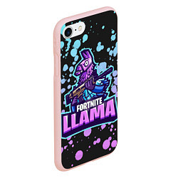 Чехол iPhone 7/8 матовый Fortnite LLAMA, цвет: 3D-светло-розовый — фото 2