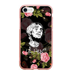 Чехол iPhone 7/8 матовый LIL PEEP ROSES, цвет: 3D-светло-розовый