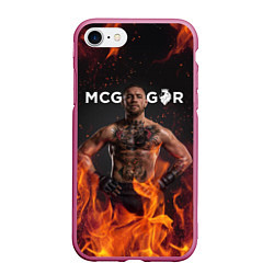 Чехол iPhone 7/8 матовый Conor McGregor, цвет: 3D-малиновый