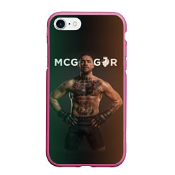 Чехол iPhone 7/8 матовый Conor McGregor, цвет: 3D-малиновый