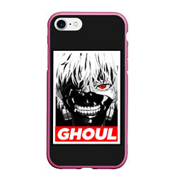 Чехол iPhone 7/8 матовый Tokyo Ghoul, цвет: 3D-малиновый