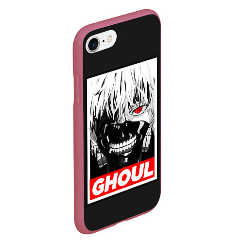 Чехол iPhone 7/8 матовый Tokyo Ghoul / 3D-Малиновый – фото 2