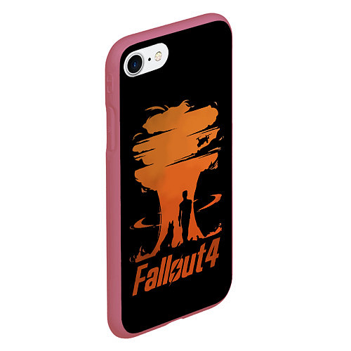 Чехол iPhone 7/8 матовый Fallout 4 / 3D-Малиновый – фото 2