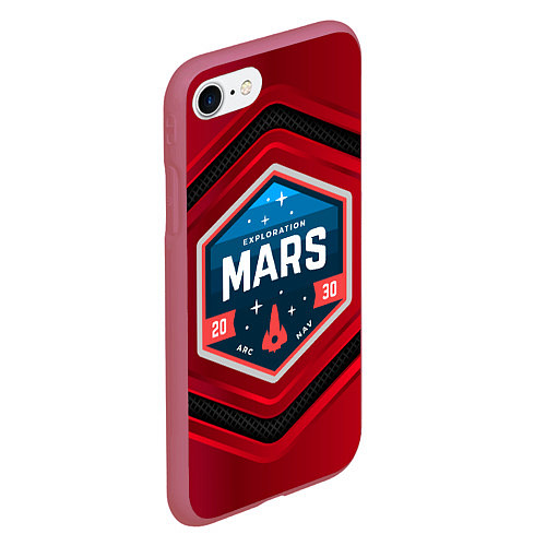 Чехол iPhone 7/8 матовый MARS NASA / 3D-Малиновый – фото 2