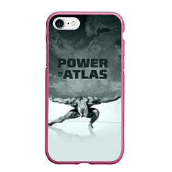 Чехол iPhone 7/8 матовый Power of the Atlas, цвет: 3D-малиновый