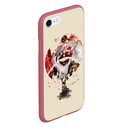 Чехол iPhone 7/8 матовый Tokyo Ghoul, цвет: 3D-малиновый — фото 2
