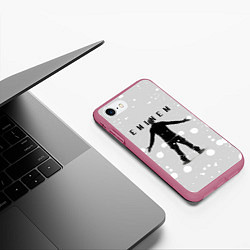 Чехол iPhone 7/8 матовый EMINEM, цвет: 3D-малиновый — фото 2