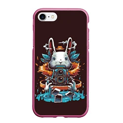 Чехол iPhone 7/8 матовый Rabbit Photographer, цвет: 3D-малиновый