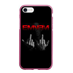 Чехол iPhone 7/8 матовый EMINEM, цвет: 3D-малиновый