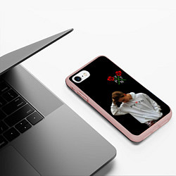 Чехол iPhone 7/8 матовый ТИКТОКЕР - PAYTON MOORMEIE, цвет: 3D-светло-розовый — фото 2
