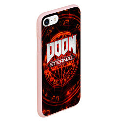 Чехол iPhone 7/8 матовый DOOM, цвет: 3D-светло-розовый — фото 2