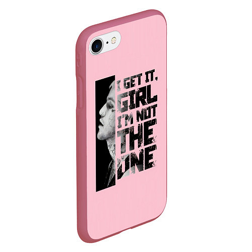 Чехол iPhone 7/8 матовый I Get It, Girl / 3D-Малиновый – фото 2