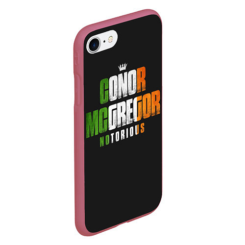 Чехол iPhone 7/8 матовый Conor McGregor / 3D-Малиновый – фото 2