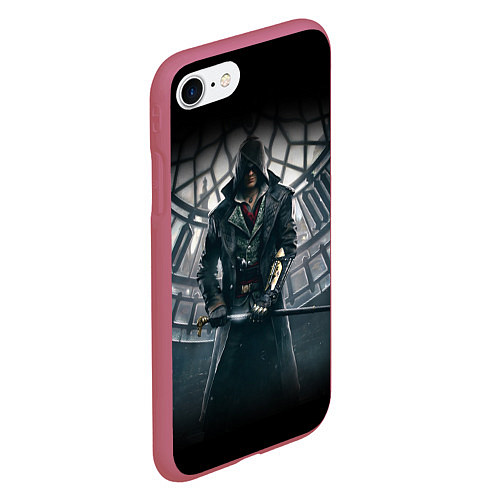 Чехол iPhone 7/8 матовый Assassin’s Creed / 3D-Малиновый – фото 2