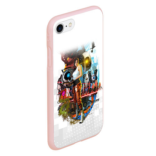 Чехол iPhone 7/8 матовый PORTAL / 3D-Светло-розовый – фото 2