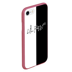 Чехол iPhone 7/8 матовый LIL PEEP НА СПИНЕ, цвет: 3D-малиновый — фото 2